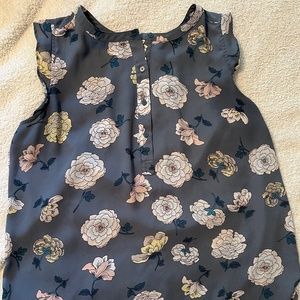 Large Loft Floral Sleeveless Blouse